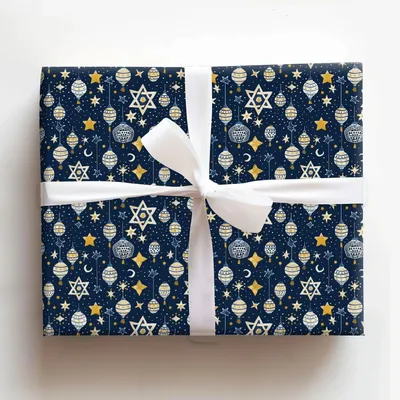 David's Sky - Gift Wrap for Christmas, Holidays Wrapping Paper, Christmas Wrapping Paper