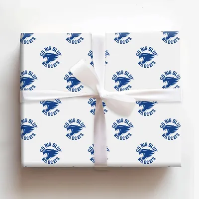 Go Big Blue Wildcat - Gift Wrap for Christmas, Holidays Wrapping Paper, Christmas Wrapping Paper