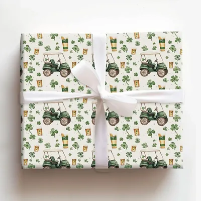 Draft and Divots - Gift Wrap for Christmas, Holidays Wrapping Paper, Christmas Wrapping Paper
