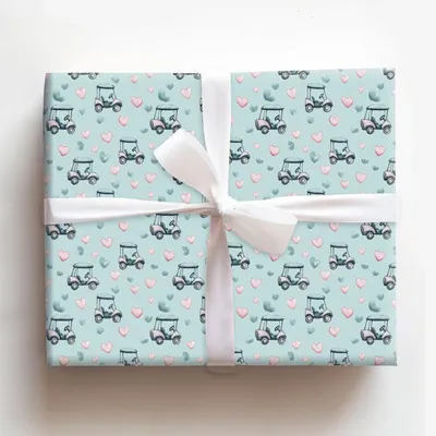 My Golf Valentine - Gift Wrap for Christmas, Holidays Wrapping Paper, Christmas Wrapping Paper