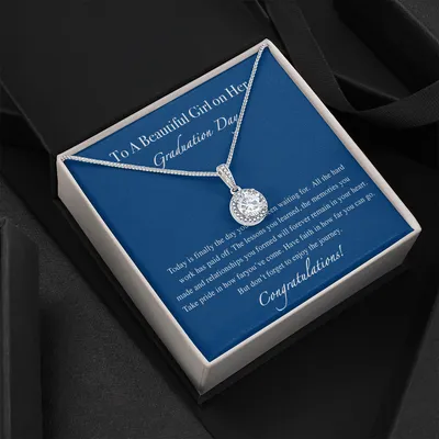 To Our Beautiful Daughter Gift - Daughter's Birthday Gift - Necklace For Daughter - Gift For Daughter - Christmas Gift To Daughter - Love Knot Necklace - Graduation Gift For Daughter - Graduation Gift Necklace - Graduation Gift For Her