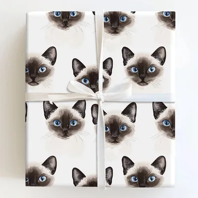Siamese - Gift Wrap for Christmas, Holidays Wrapping Paper, Christmas Wrapping Paper
