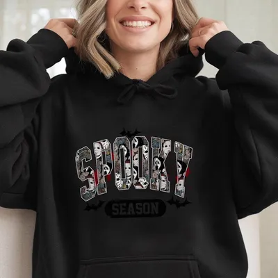 Cute Spooky Season Hoodie – Women’s Halloween Graphic Pullover, Funny Fall Outfit