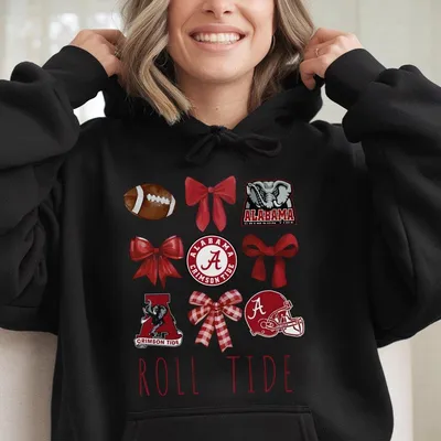 Alabama Crimson Tide Coquette Football Hoodie,Alabama Football Hoodie,Gameday Hoodie Menswear Graphic Hoodie Unisex Hoodie