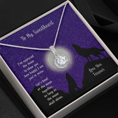 To My Sweetheart, Cubic Zirconia Necklace, Gift for Wife, Girlfriend, Fiancee for Birthday, Valentine's Day, Christmas, Anniversary, or Just Because