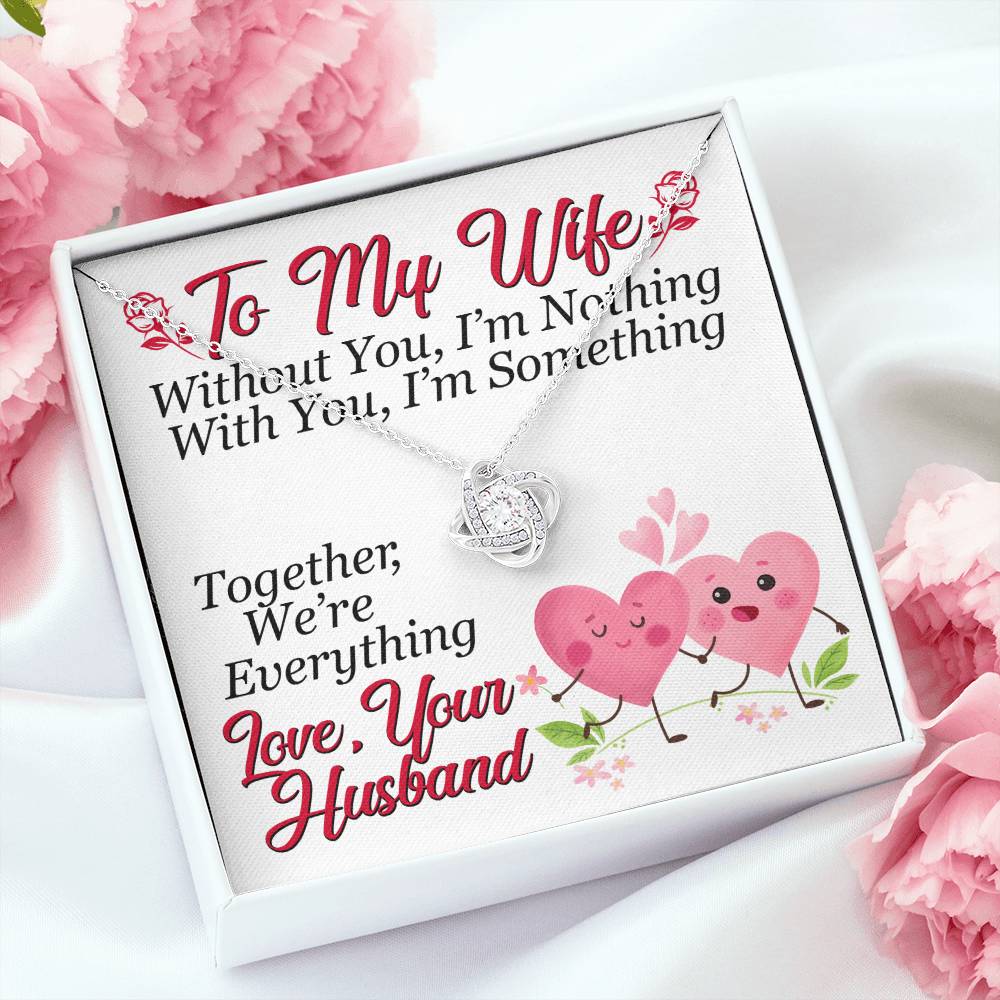 Gift For Wife Love Your Husband - Love Knot Necklace