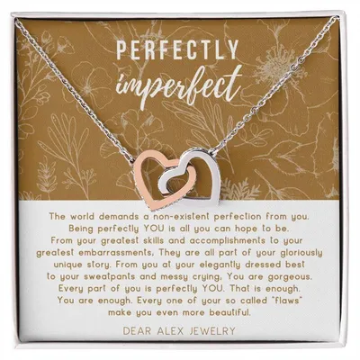 Perfectly Imperfect Hearts Necklace Interlocking Hearts Necklace