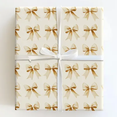 Traditionally Tied - Gift Wrap for Christmas, Holidays Wrapping Paper, Christmas Wrapping Paper