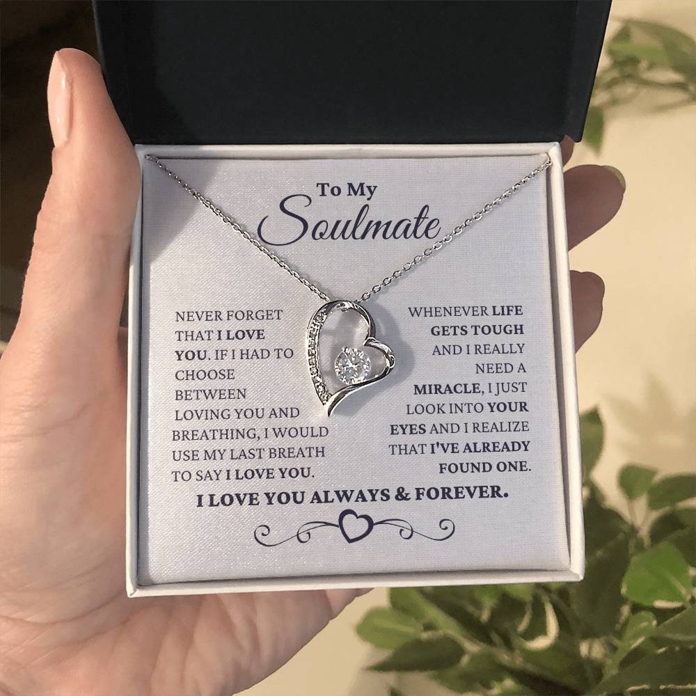 Gift For Soulmate - I Just Look Into Your Eyes Forever Love Necklace