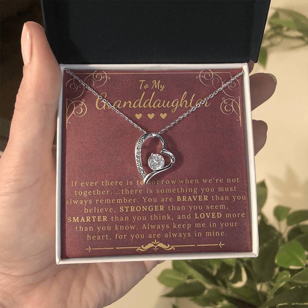 Granddaughter Necklace Gifts From Grandma Grandmother Or Grandpa Grandfather To My Granddaughter