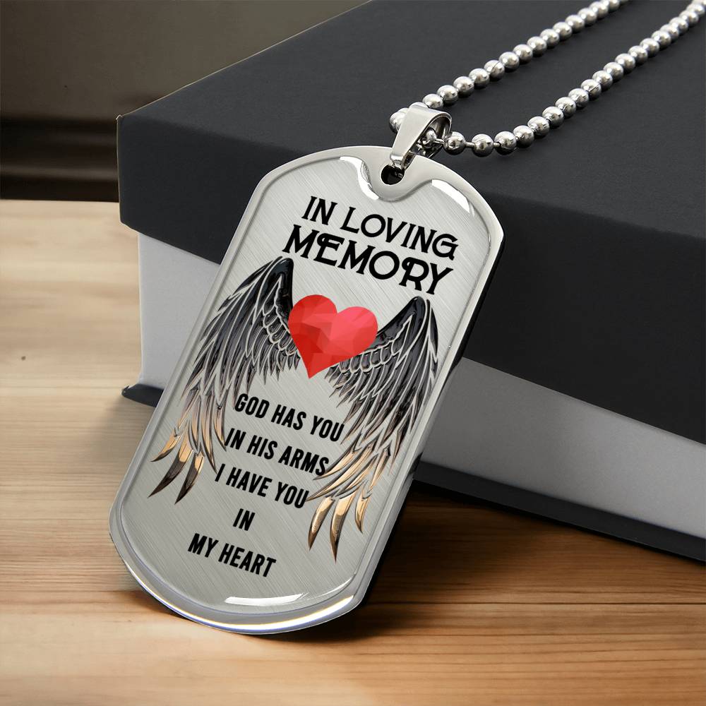 Rest In Peace - Infant Loss - Father Loss - Mother Loss - Loss Of Loved One - Memorial Jewelry - Army Tag Necklace, Dog Tag