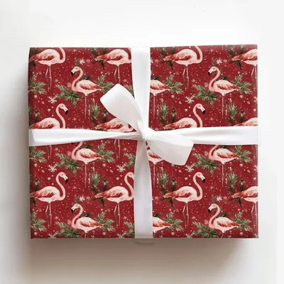 Jingle Flocks - Gift Wrap for Christmas, Holidays Wrapping Paper, Christmas Wrapping Paper