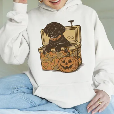 Black Lab Dog Camo Hunting Halloween Hoodie, Camo Hoodie, Pumpkin Face Hoodie, Hunting Hoodie, Outdoor Hoodie, Halloween Gifts