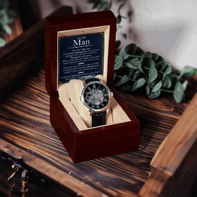 To My Man Openwork Watch Husband Gift From Wife Husband Gift Just Because Husband Watch