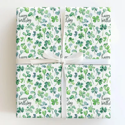 Golden Wishes Green Dreams - Gift Wrap for Christmas, Holidays Wrapping Paper, Christmas Wrapping Paper