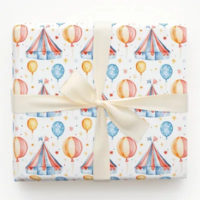 Tent Time Fun - Gift Wrap for Christmas, Holidays Wrapping Paper, Christmas Wrapping Paper