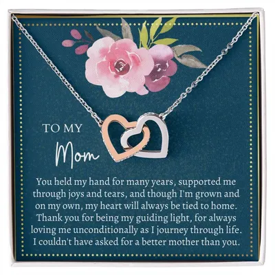 Gift For Mom Interlocking Hearts Necklace