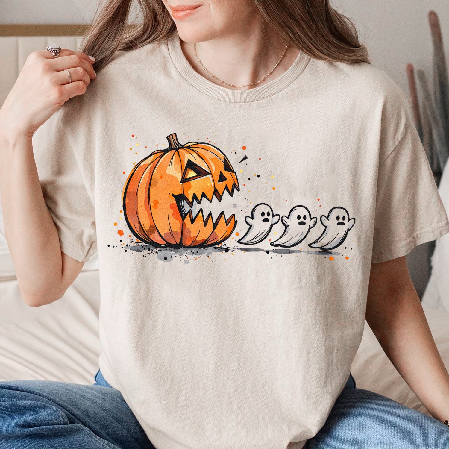 Funny Ghost Cute Halloween T-Shirt – Spooky Season Graphic Tee