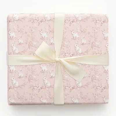 Tickled Pink Tails - Gift Wrap for Christmas, Holidays Wrapping Paper, Christmas Wrapping Paper