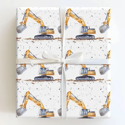 Road Work - Gift Wrap for Christmas, Holidays Wrapping Paper, Christmas Wrapping Paper