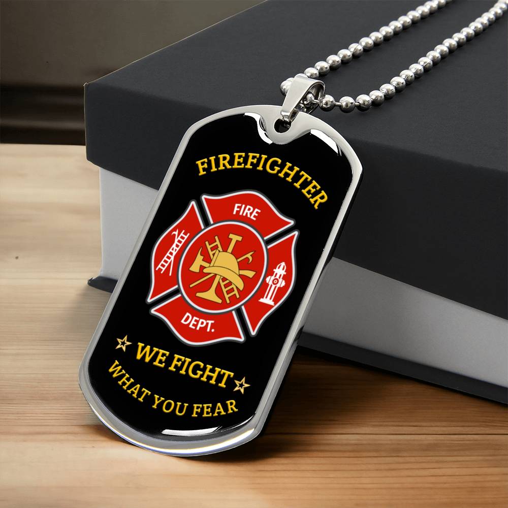 Gorgeous Dog Tag For Firefighters - Army Tag Necklace, Dog Tag
