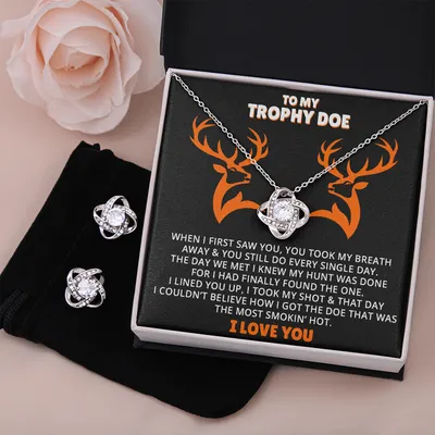 To My TROPHY DOE Necklace for Wife, Hunting Gift Wife from Husband, gift from Hunter, Anniversary Gift for her, Birthday, gift hunter wife