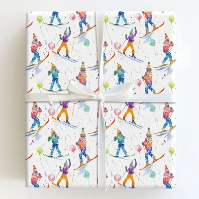 Sloping the Wish - Gift Wrap for Christmas, Holidays Wrapping Paper, Christmas Wrapping Paper
