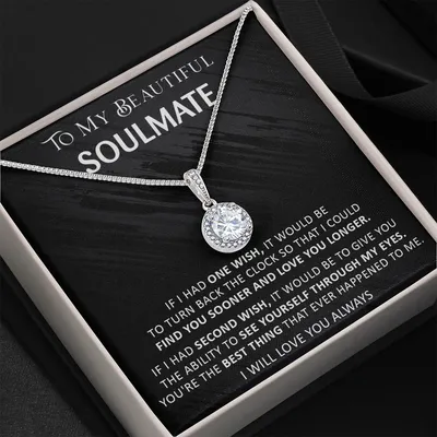Gift For Your Soulmate 2 Wish Eternal Hope Necklace, Valentine's Day Gift, Birthday Gift, Anniversary Gift, Gift For Wife, Gift For Girlfriend.