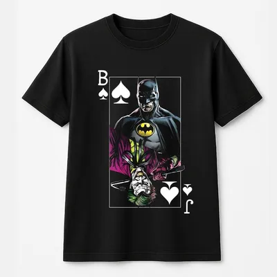 T-Shirt Batman Series Summer Loose Casual Men'S Sport White