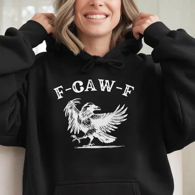 Funny Crow Hoodie F Caw F Hoodie Black Crow Hoodie Raven Lover Gift Funny Raven Hoodie Gothic Crow Hoodie Casual Tops Graphic