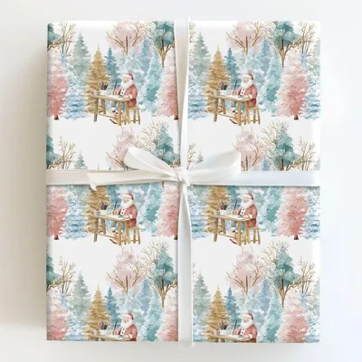 Craft Claus - Gift Wrap for Christmas, Holidays Wrapping Paper, Christmas Wrapping Paper