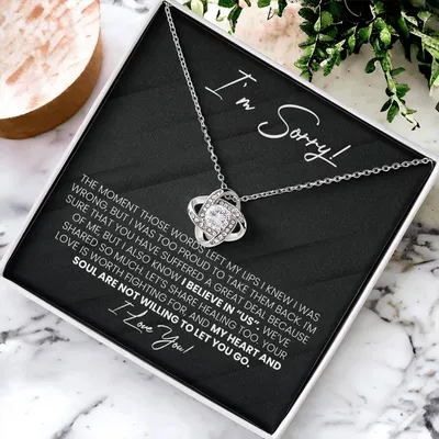 I'm Sorry Love Knot Necklace