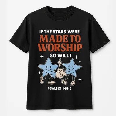 It The Stars Were Make To Worship T-Shirt,Fall Doodles Christian T-Shirt,Christian