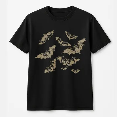 Vintage 90s Style Bat T-Shirt, Retro Gothic T-Shirt, Vintage Halloween T-Shirt, Goblincore T-Shirt, Vintage Gothic Vampire Bats T-Shirt