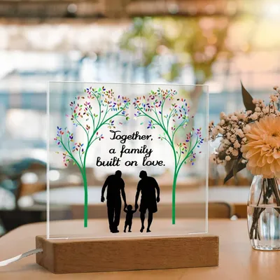 Pride Month Gift - A Family Built On Love - Acrylic Square Plaque