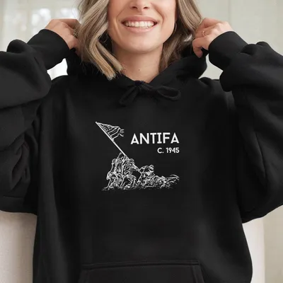 Antifa C.1945 Hoodie, Patriotic Anti Fascist Liberty Hoodie, Protest Hoodie, Men Women