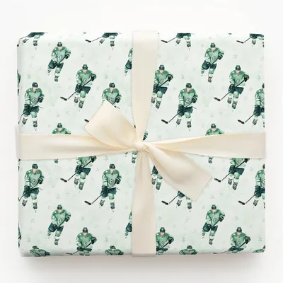 Shoot Your Shot Green - Gift Wrap for Christmas, Holidays Wrapping Paper, Christmas Wrapping Paper