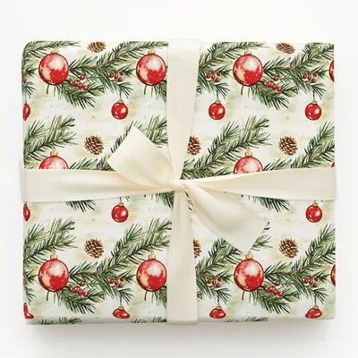 Twinkle Tree Ornament - Gift Wrap for Christmas, Holidays Wrapping Paper, Christmas Wrapping Paper