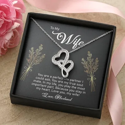 Wife Double Hearts Necklace