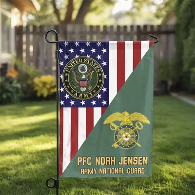 United States Army Garden Flag, Custom National Guard Name Flag, Outdoor Patriotic Home Decor Vertical Garden Flag
