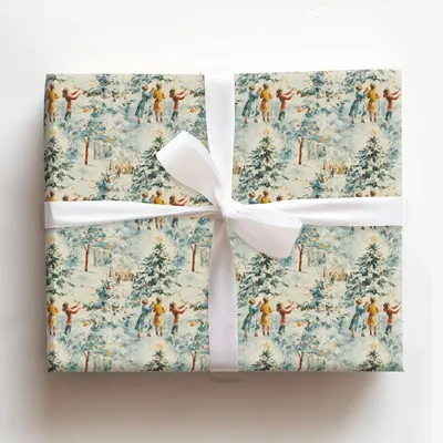 Tree Trimming Tilly - Gift Wrap for Christmas, Holidays Wrapping Paper, Christmas Wrapping Paper