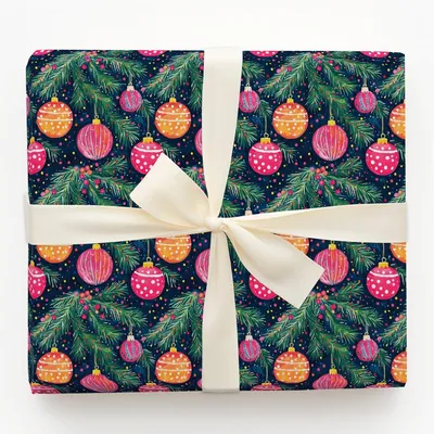 Confetti Pines - Gift Wrap for Christmas, Holidays Wrapping Paper, Christmas Wrapping Paper
