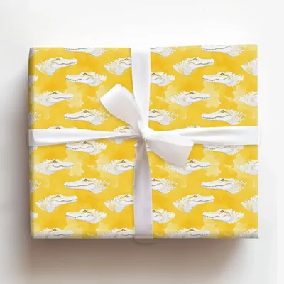 Jaws of Gold - Gift Wrap for Christmas, Holidays Wrapping Paper, Christmas Wrapping Paper