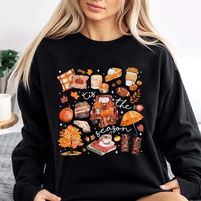 Fall Sweatshirt Tis The Season Football Sweatshirt Women S Fall Sweatshirt Perfect For Pumpkin Season And Fall Harvest Autumn