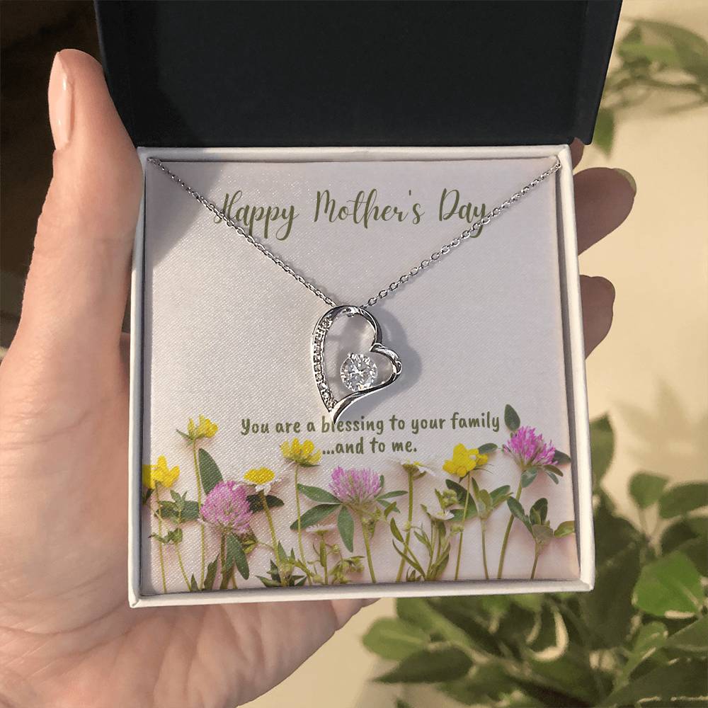 Mother's Day Forever Love Necklace - You Are A Blessing To Me - Forever Love Necklace