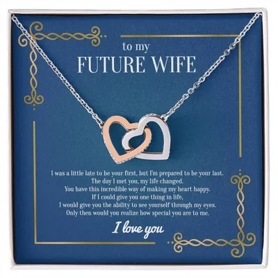 To My Future Wife - Interlocking Hearts Lovepacket Interlocking Hearts Necklace