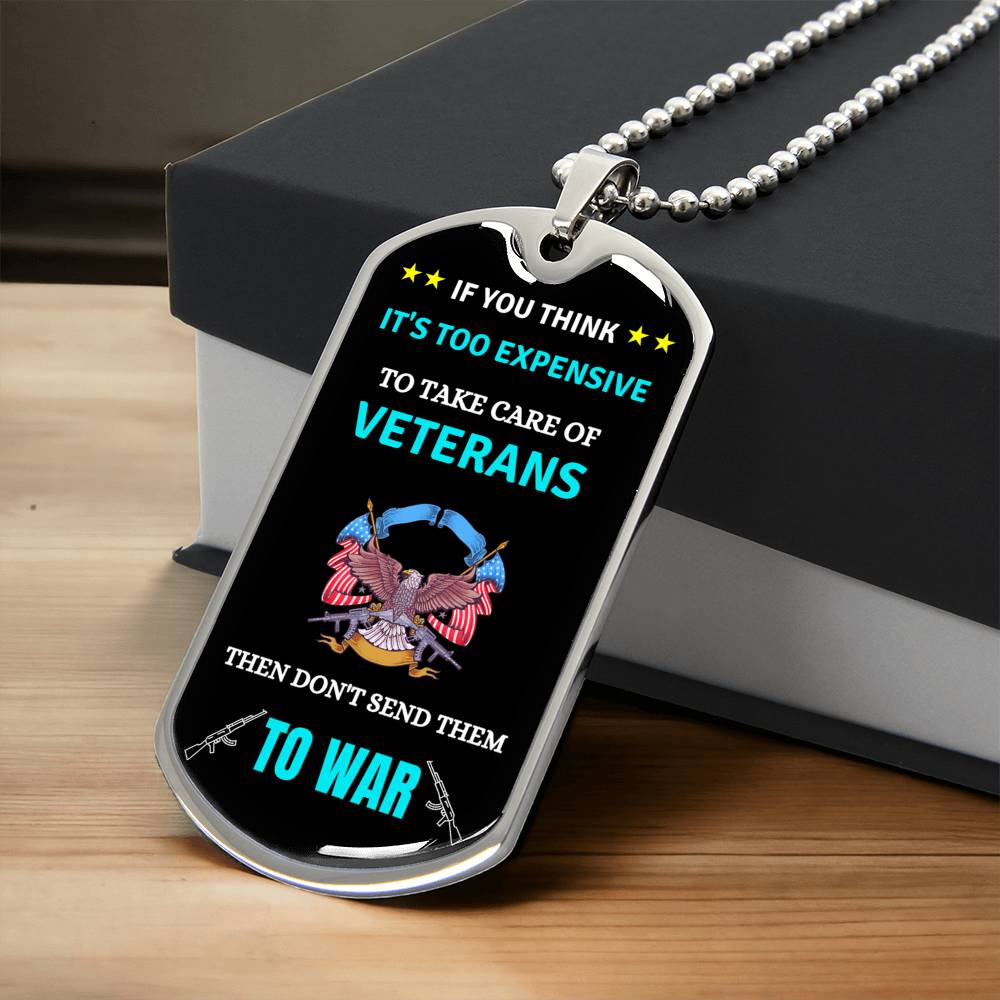 Veteran Dog Tag - Army Tag Necklace, Dog Tag