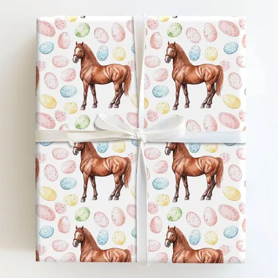 Easter Eggs with the American Saddlebred - Gift Wrap for Christmas, Holidays Wrapping Paper, Christmas Wrapping Paper