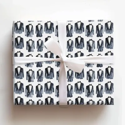 Dapper Douglas - Gift Wrap for Christmas, Holidays Wrapping Paper, Christmas Wrapping Paper