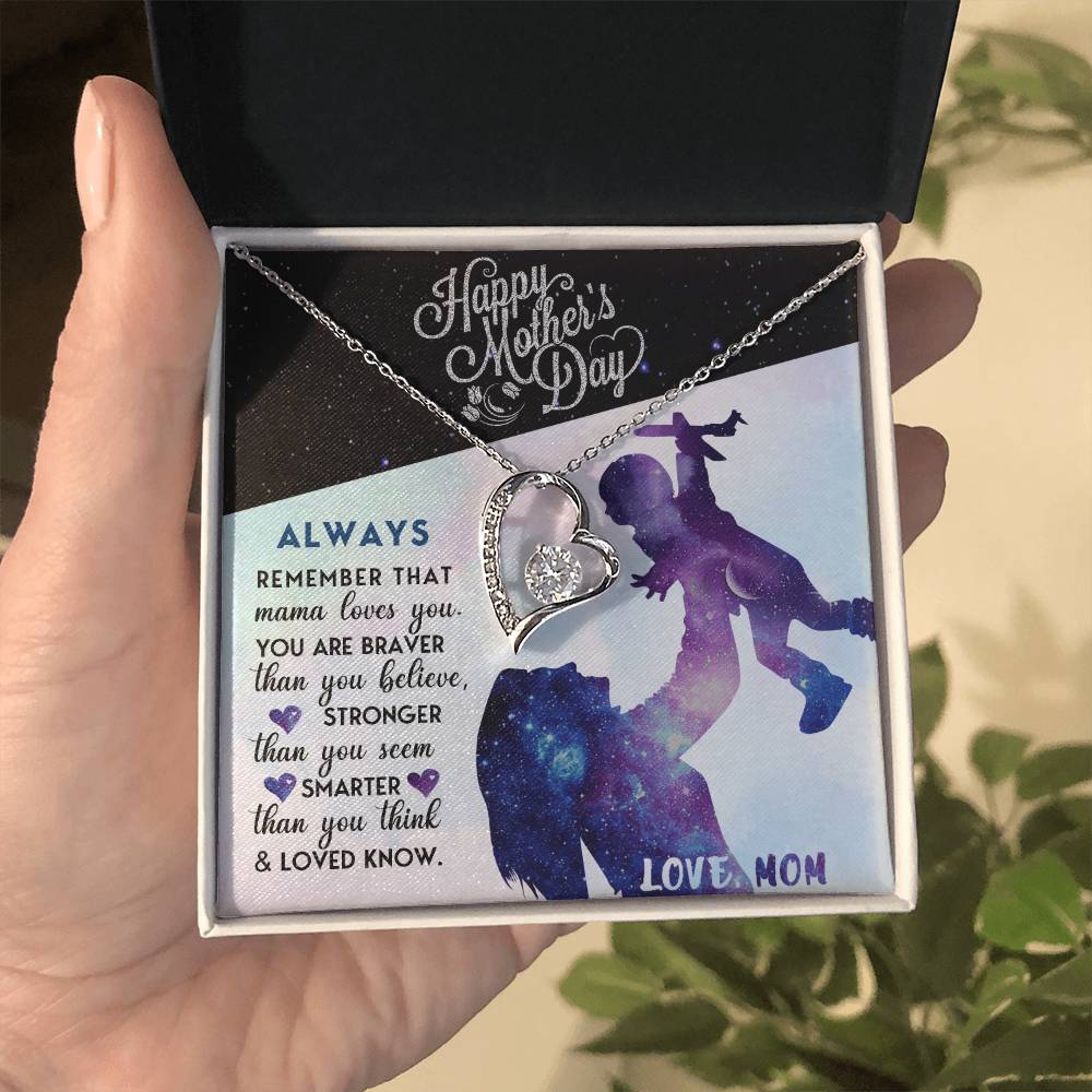 Happy Mother's Day - Gift For Mom - Forever Love Necklace